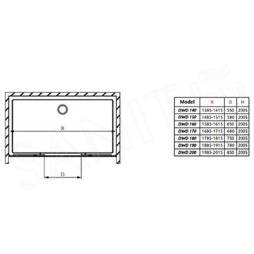 Душевая дверь Radaway Idea Black DWD