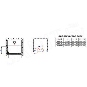 Душевая дверь Radaway Fuenta New DWB