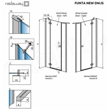 Душевая дверь Radaway Fuenta New DWJS