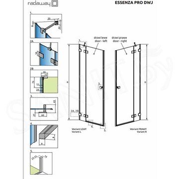 Душевая дверь Radaway Essenza Pro White DWJ