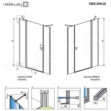 Душевая дверь Radaway Nes DWJS