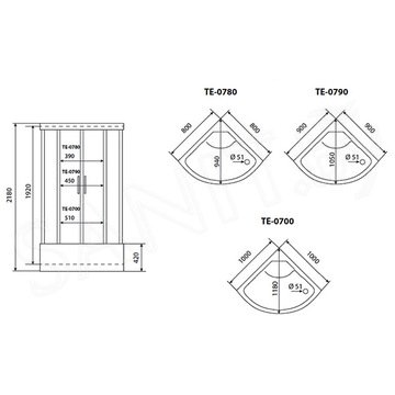 Душевая кабина Timo Eco TE-0780 Р / TE-0790 Р / TE-0700 Р