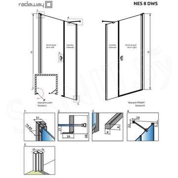 Душевая дверь Radaway Nes 8 Black DWS