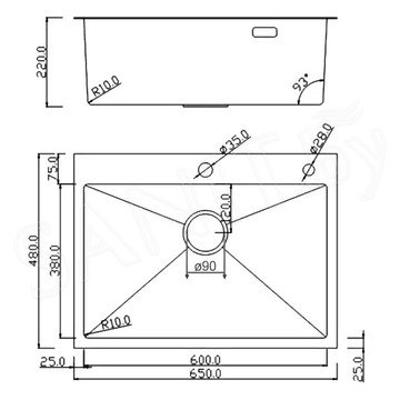 Кухонная мойка Roxen Simple 560220-65 с коландером и дозатором