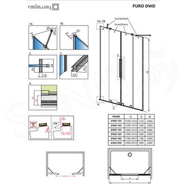 Душевая дверь Radaway Furo Black DWD