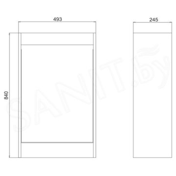 Тумба под умывальник AcquaSi Due Mini 1A 50 Rovere Slavo напольная