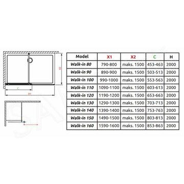 Душевая стенка Radaway Furo Walk-in