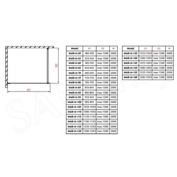 Душевая стенка Radaway Essenza Pro 8 Gold Walk-in