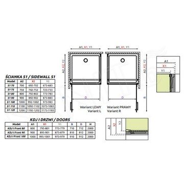 Душевой уголок Radaway Arta KDJ I 80 + S1