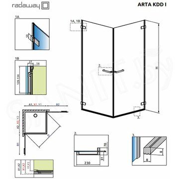 Душевой уголок Radaway Arta KDD I