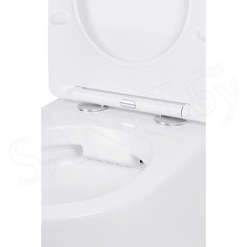 Комплект инсталляции Geberit Duofix с кнопкой Delta 21 и унитазом Roxen Antares 530185-01 Rimless Soft Close