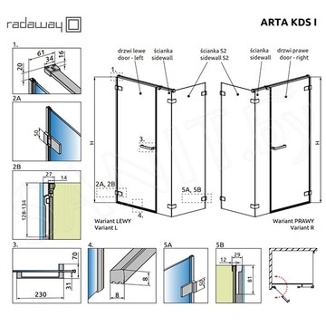 Фронтальная стенка Radaway Arta KDS I front Wall 410