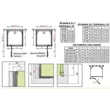 Душевой уголок Radaway Euphoria KDJ+S 81.2+32.1 + S1 + S2
