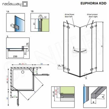 Душевой уголок Radaway Euphoria KDD