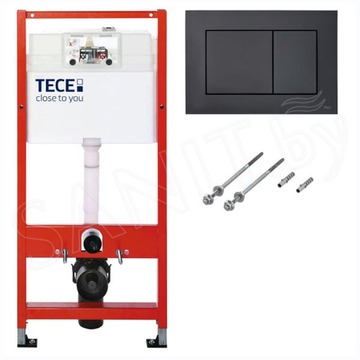 Система инсталляции для унитаза TECEbase kit c кнопкой 9240407 и унитазом Roxen Antares 530185-02 Rimless Soft Close