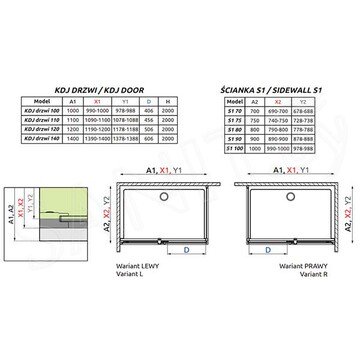Душевой уголок Radaway Espera KDJ 49.5+45 + S