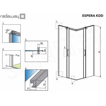 Душевой уголок Radaway Espera KDD