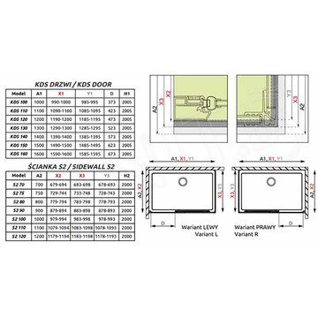 Душевой уголок Radaway Idea KDS 120 + S2