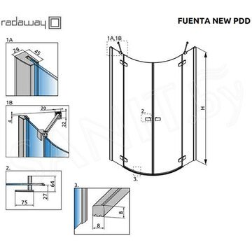 Душевой уголок Radaway Fuenta New PDD