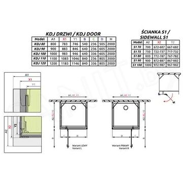 Душевой уголок Radaway Fuenta New KDJ+S 80 + S1 + S1