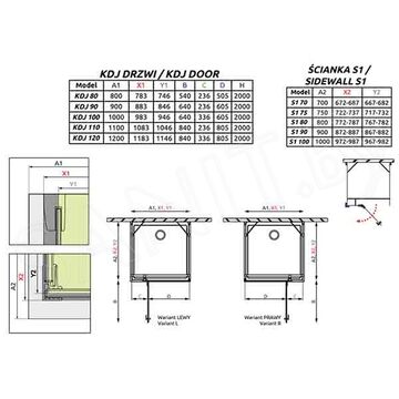 Душевой уголок Radaway Fuenta New KDJ+S 110 + S1 + S1