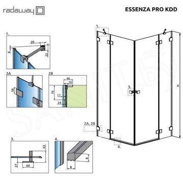 Душевой уголок Radaway Essenza Pro KDD Black