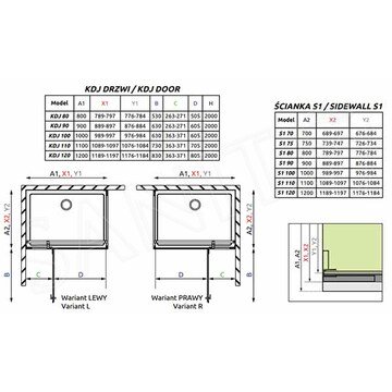 Душевой уголок Radaway Essenza Pro KDJ White 120 + S1