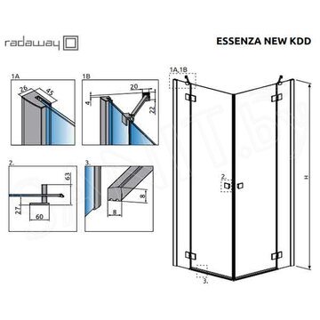 Душевой уголок Radaway Essenza New KDD