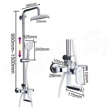 Душевая стойка Gappo G2419-8