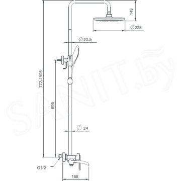 Душевая стойка Gappo G2448-8