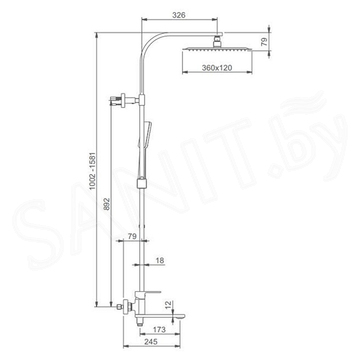 Душевая стойка Gappo G2483-8