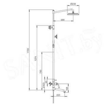Душевая стойка Gappo G2488