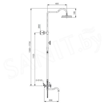 Душевая стойка Gappo G2489-4