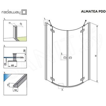 Душевой уголок Radaway Almatea PDD / PDD E