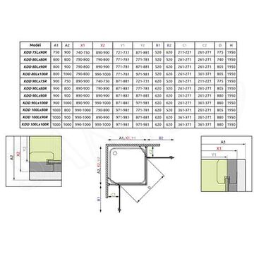 Душевой уголок Radaway Almatea KDD Graphite