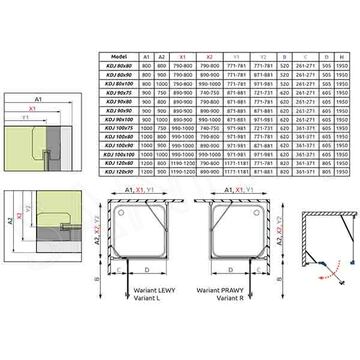 Душевой уголок Radaway Almatea KDJ Graphite