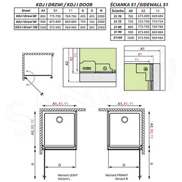 Душевой уголок Radaway Nes 8 KDS I 120 + S1