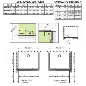 Фронтальная стенка Radaway Nes 8 KDS I Wall 403