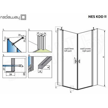 Душевой уголок Radaway Nes KDD II