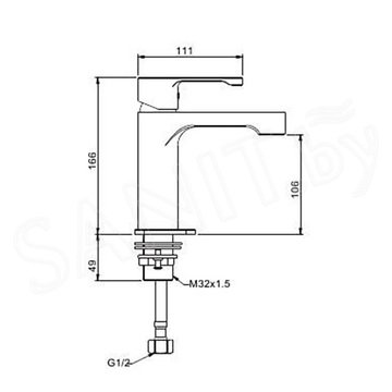 Смеситель для умывальника Gappo G1002-2