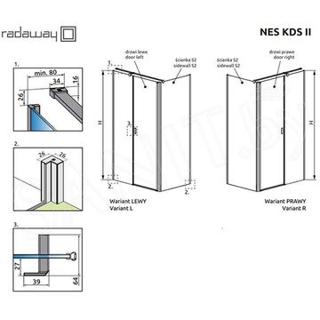 Душевой уголок Radaway Nes KDS II 90 + S2