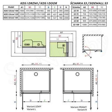 Душевой уголок Radaway Nes KDS I 100 + S3