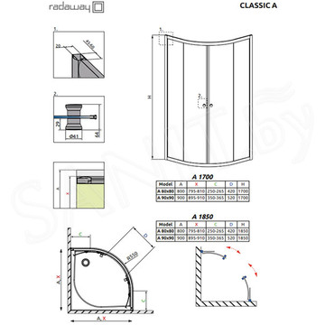 Душевой уголок Radaway Classic A 1700