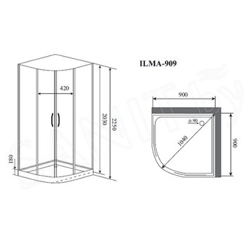Душевая кабина Timo ILMA 909 B