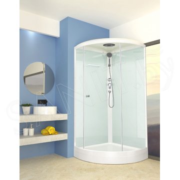 Душевая кабина Domani-Spa Simple 110 белая прозрачная