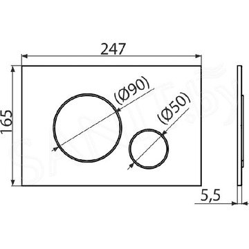 Кнопка для инсталляции Alca Plast M678