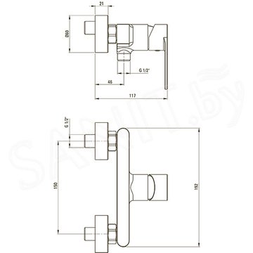 Смеситель для душа Deante Alpinia Nero BGA_N40M