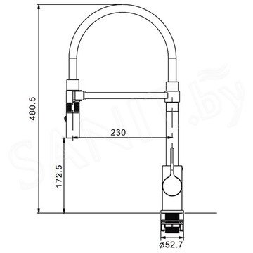 Смеситель для кухонной мойки Rose R133C