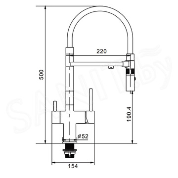 Смеситель для кухонной мойки Rose R958