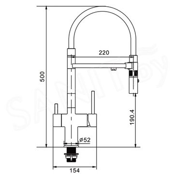 Смеситель для кухонной мойки Rose R958C